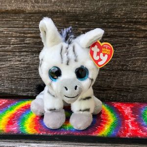 Ty Beanie Babies Baby Stripes the Zebra stuffed animal Toy Plushie cute plush